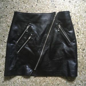 Blank NYC Vegan Black Leather Skirt